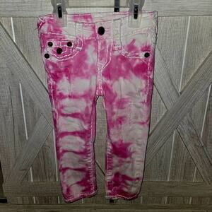 True Religion Girls Pink Tie Dye Casey Super T Jeans 2T